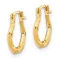 10K Polished Twist Hoop Earrings