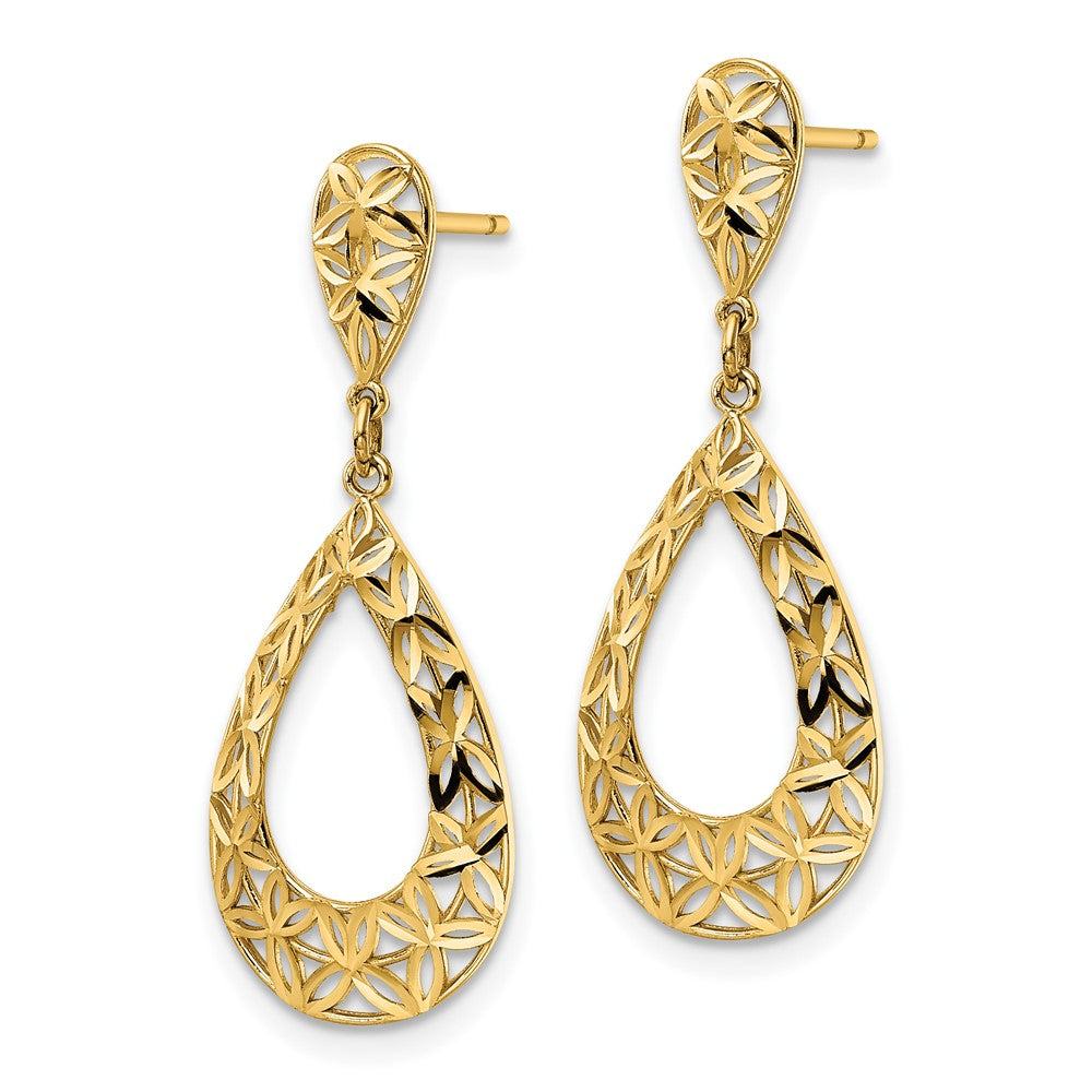 10k D/C Dangle Post Earrings