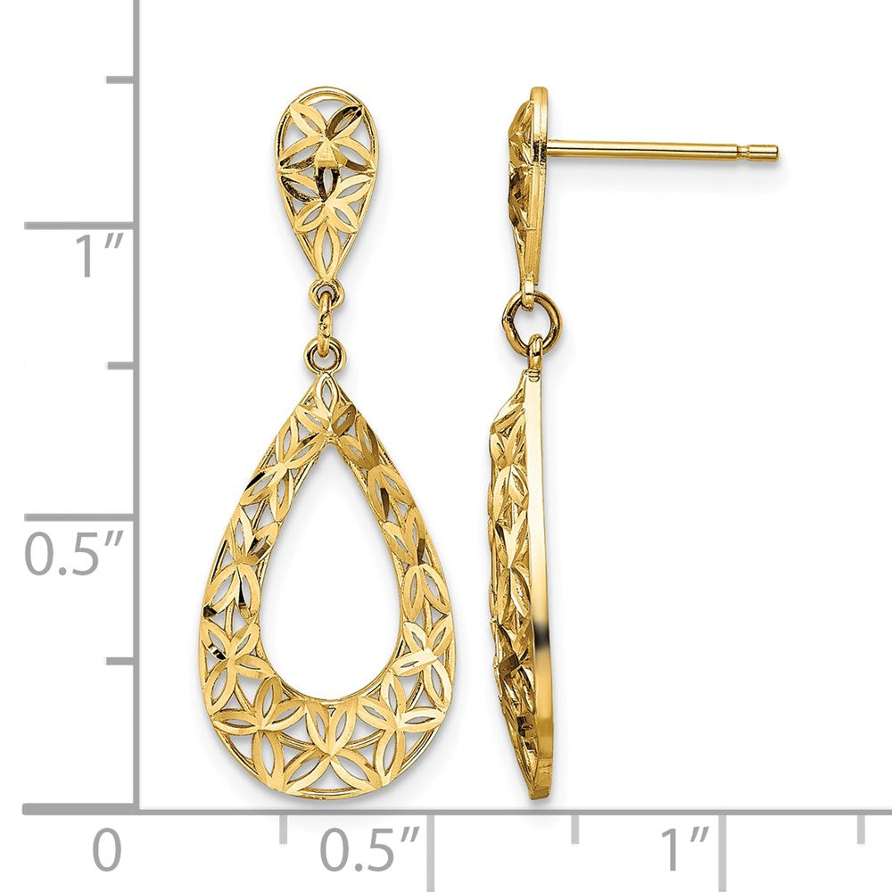 10k D/C Dangle Post Earrings