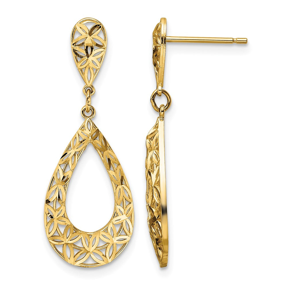 10k D/C Dangle Post Earrings