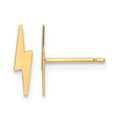 10k Polished Lightning Bolt Post Earrings