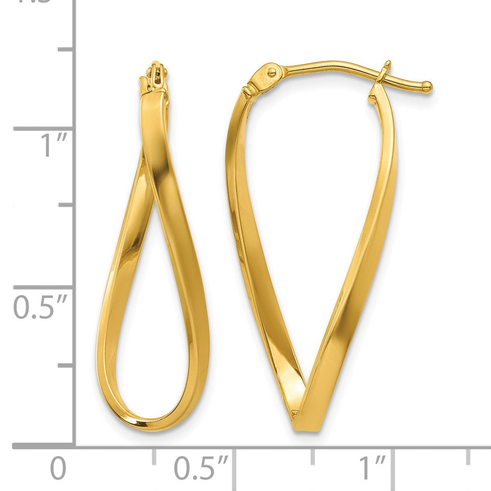 10k Small Twisted Earrings