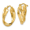 10k Twisted Hoop Earrings