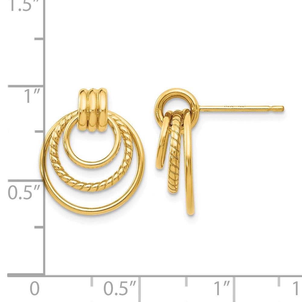 10k Polished & Twisted Fancy Post Earrings