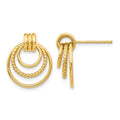 10k Polished & Twisted Fancy Post Earrings