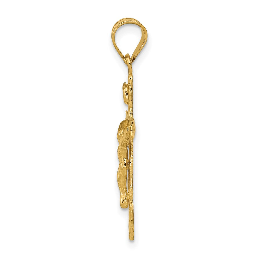 10K INRI Crucifix Charm