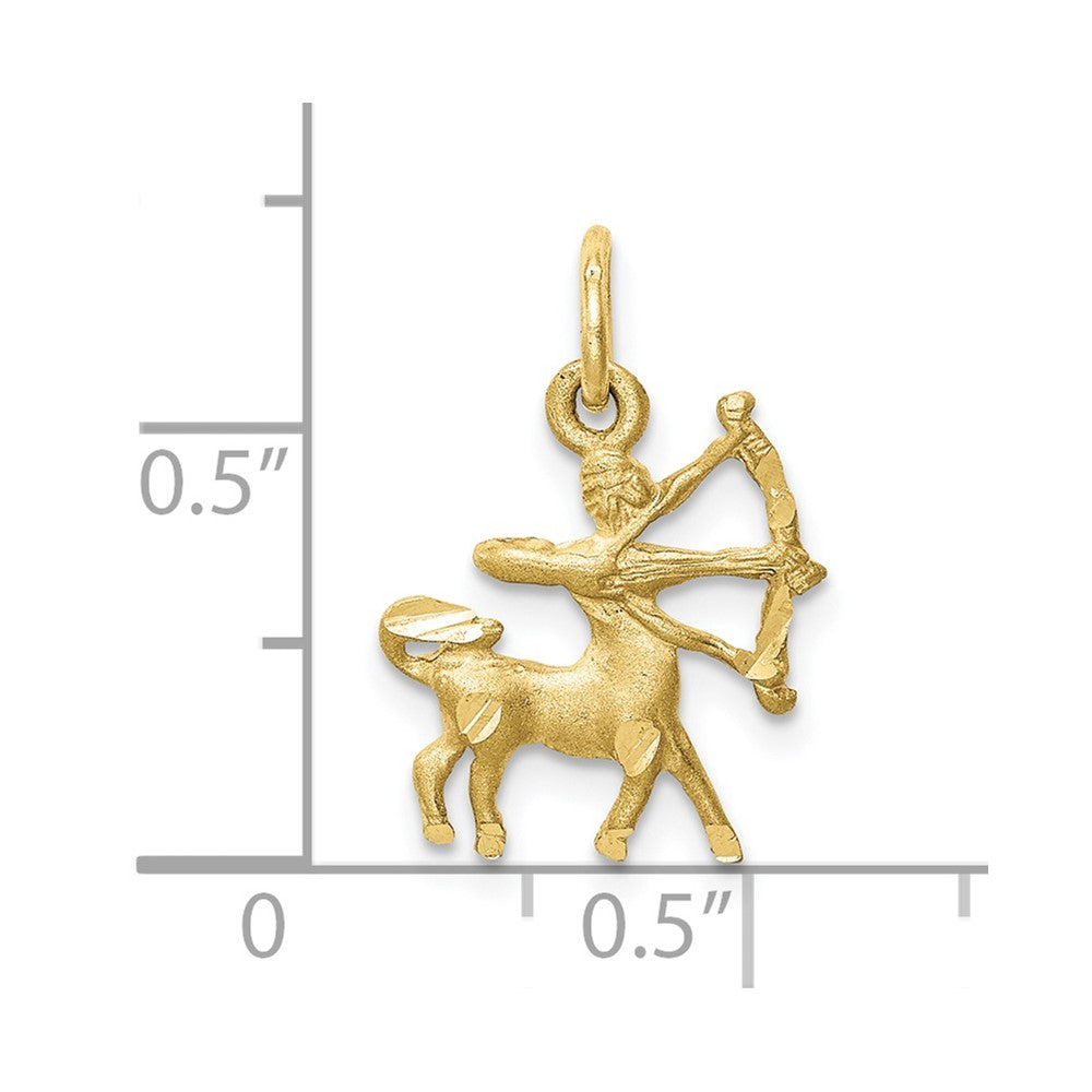 10k Sagittarius Zodiac Charm