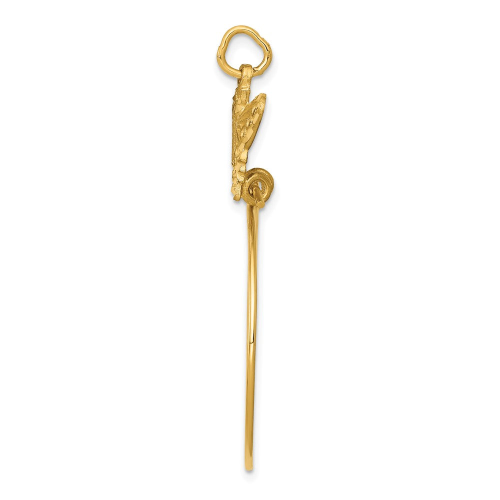 10k Butterfly Holder Charm