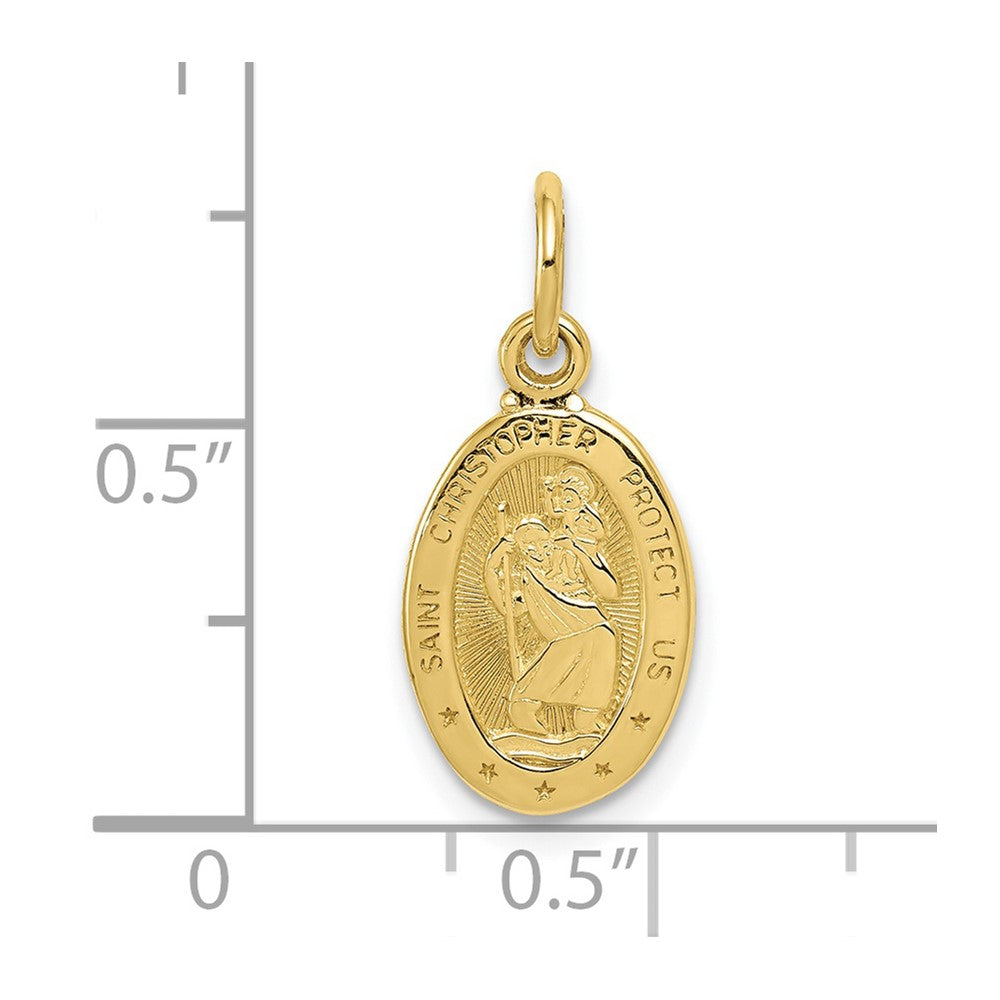 10k Saint Christopher Medal Charm