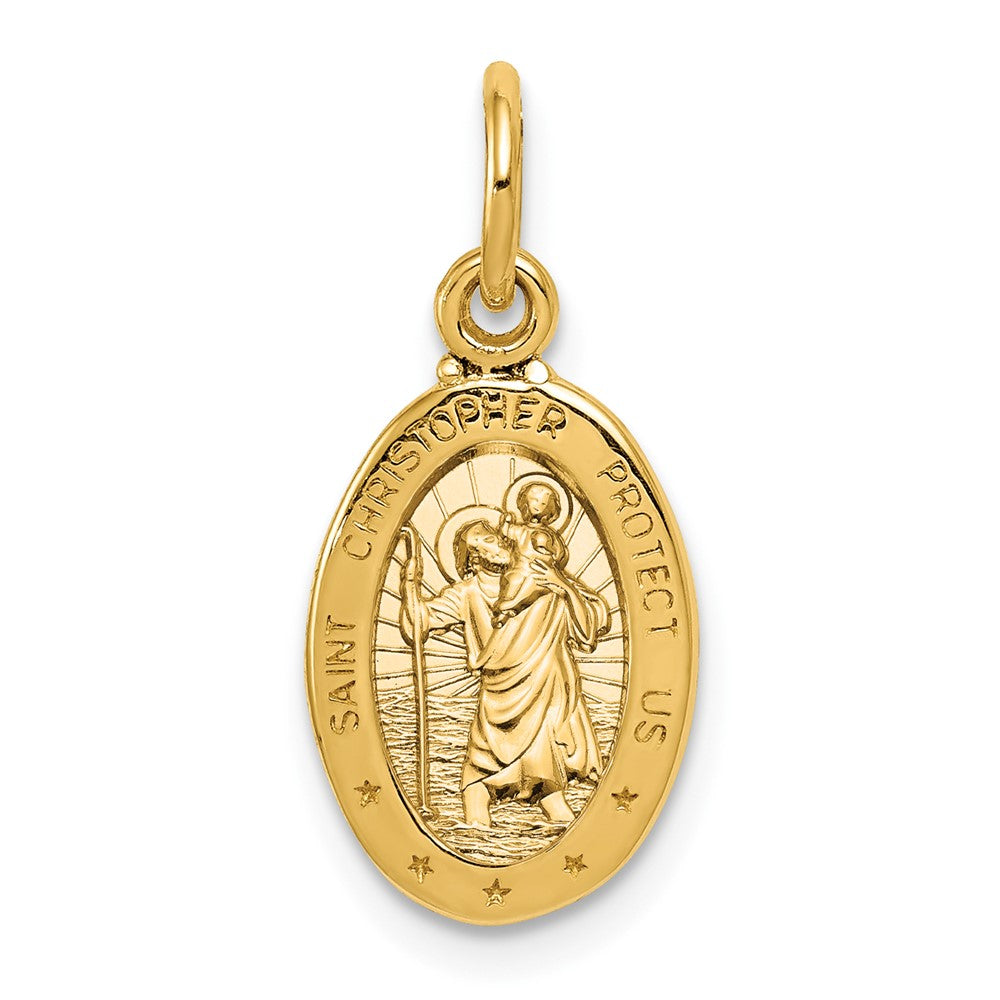 10k Saint Christopher Medal Charm