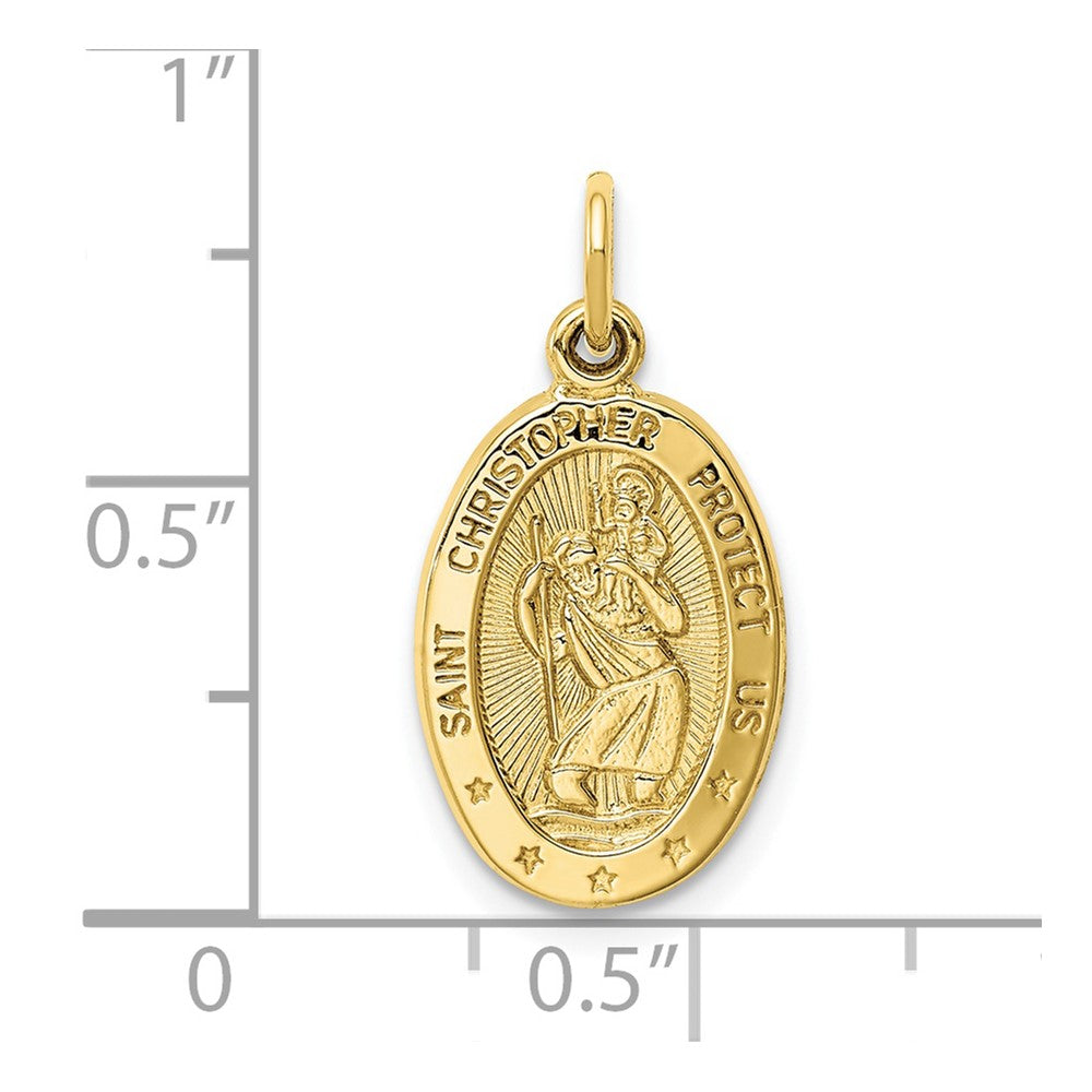 10k Saint Christopher Medal Charm