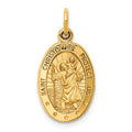 10k Saint Christopher Medal Charm
