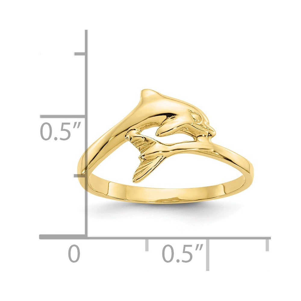 10k Dolphin Ring