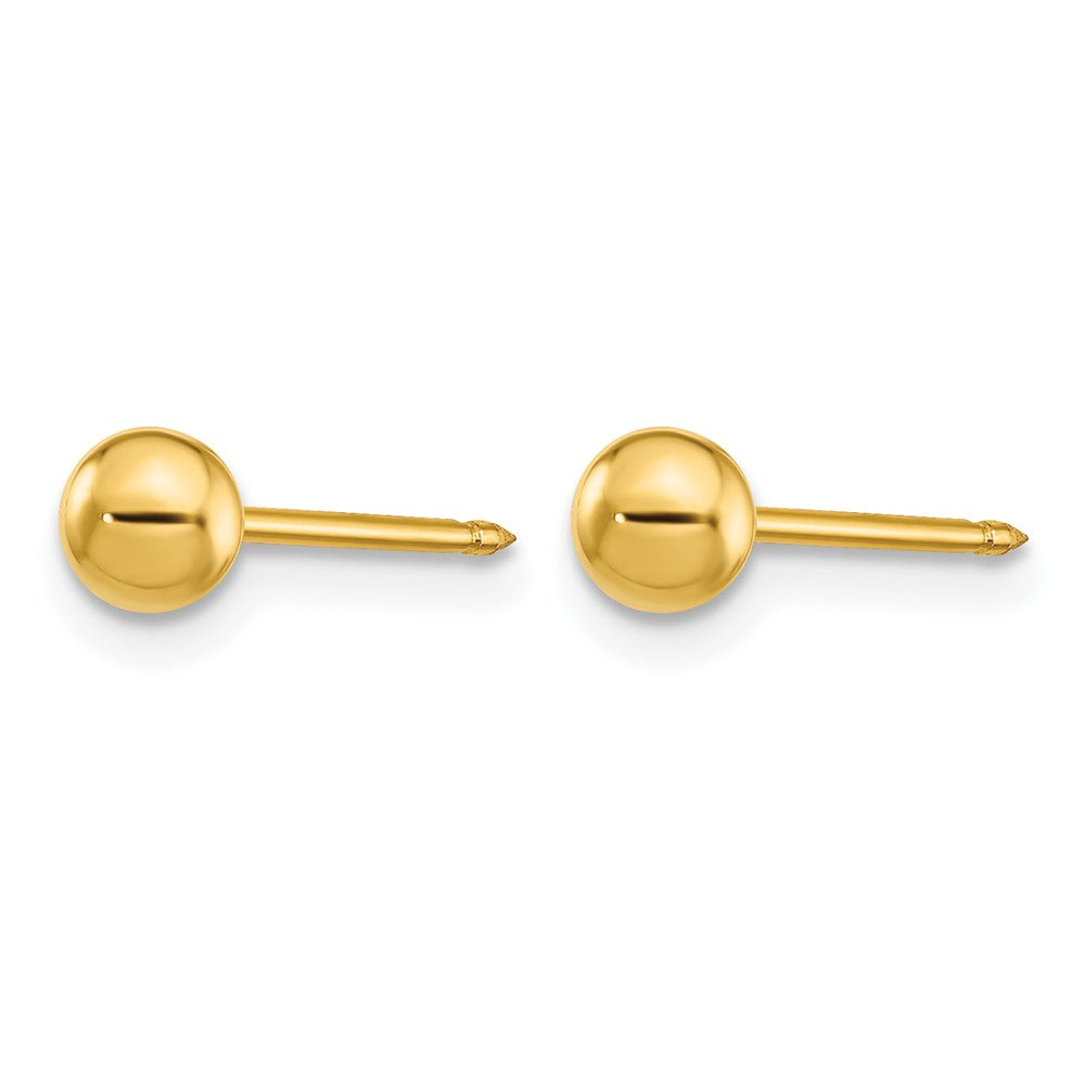 Inverness Stainless Steel 24K Gold-plated 4mm Ball Post Earrings