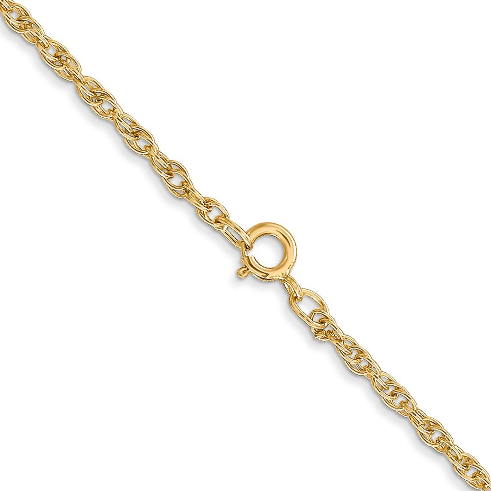 14K 1.55mm Carded Cable Rope Chain
