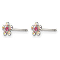 Inverness Stainless Steel Clear/Rose Crystal Post Earrings