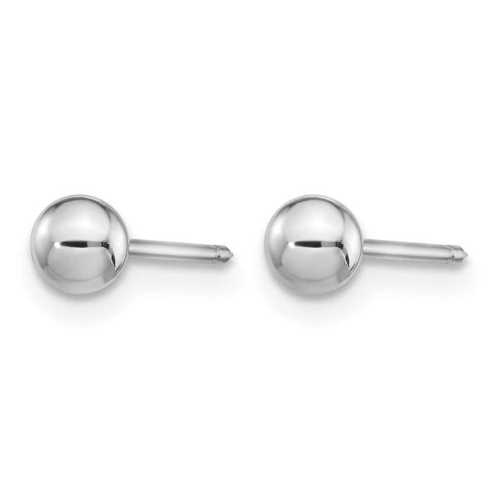 Inverness 14k White Gold 4mm Ball Post Earrings