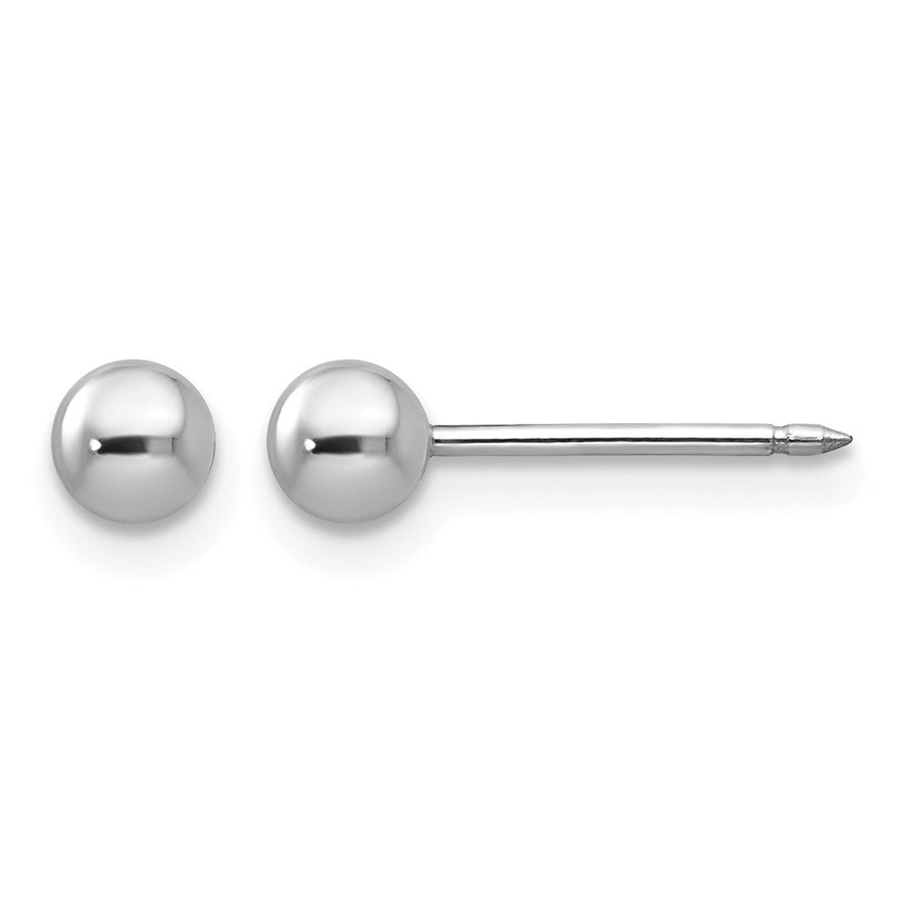 Inverness 14k White Gold 4mm Ball Post Earrings