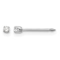Inverness 14k White Gold 2mm CZ Post Earrings