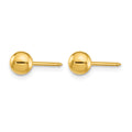 Inverness Stainless Steel 24K Gold-plated 5mm Ball Post Earrings