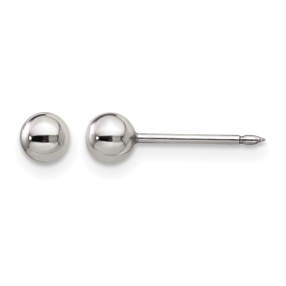 Inverness Stainless Steel Polished 4mm Ball Post Earrings