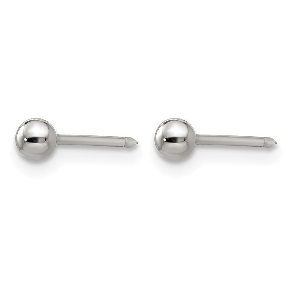 Inverness Stainless Steel Polished 3mm Ball Post Earrings