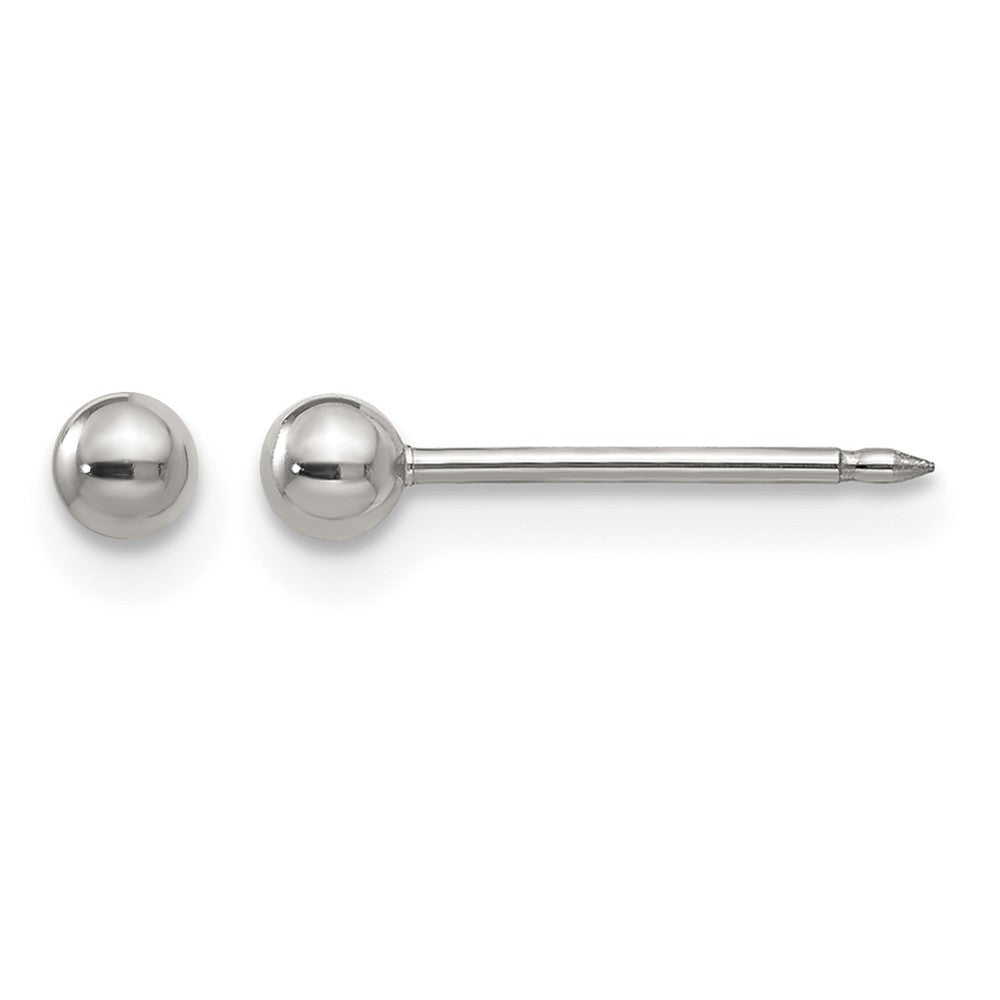 Inverness Stainless Steel Polished 3mm Ball Post Earrings