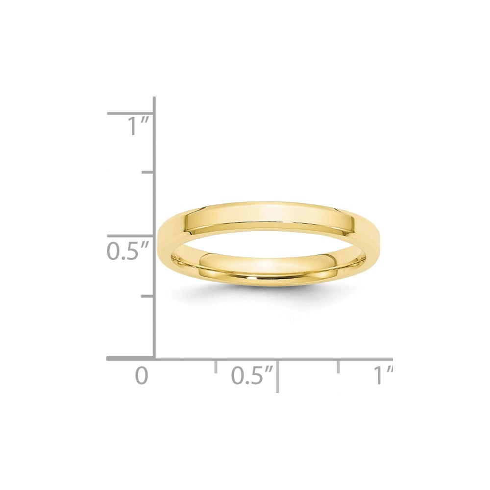 10KY 3mm Bevel Edge Comfort Fit Band