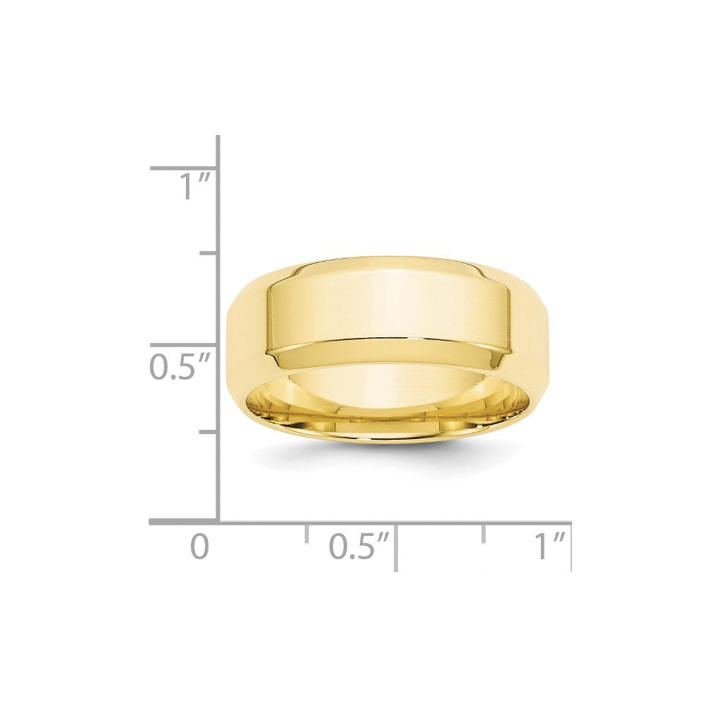 10KY 8mm Bevel Edge Comfort Fit Band