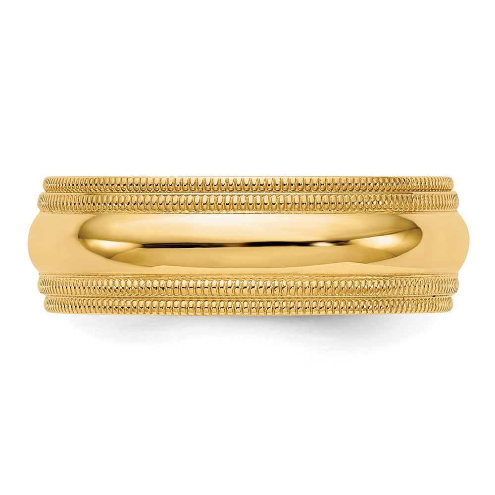 10KY 7mm Double Milgrain Comfort Fit Band