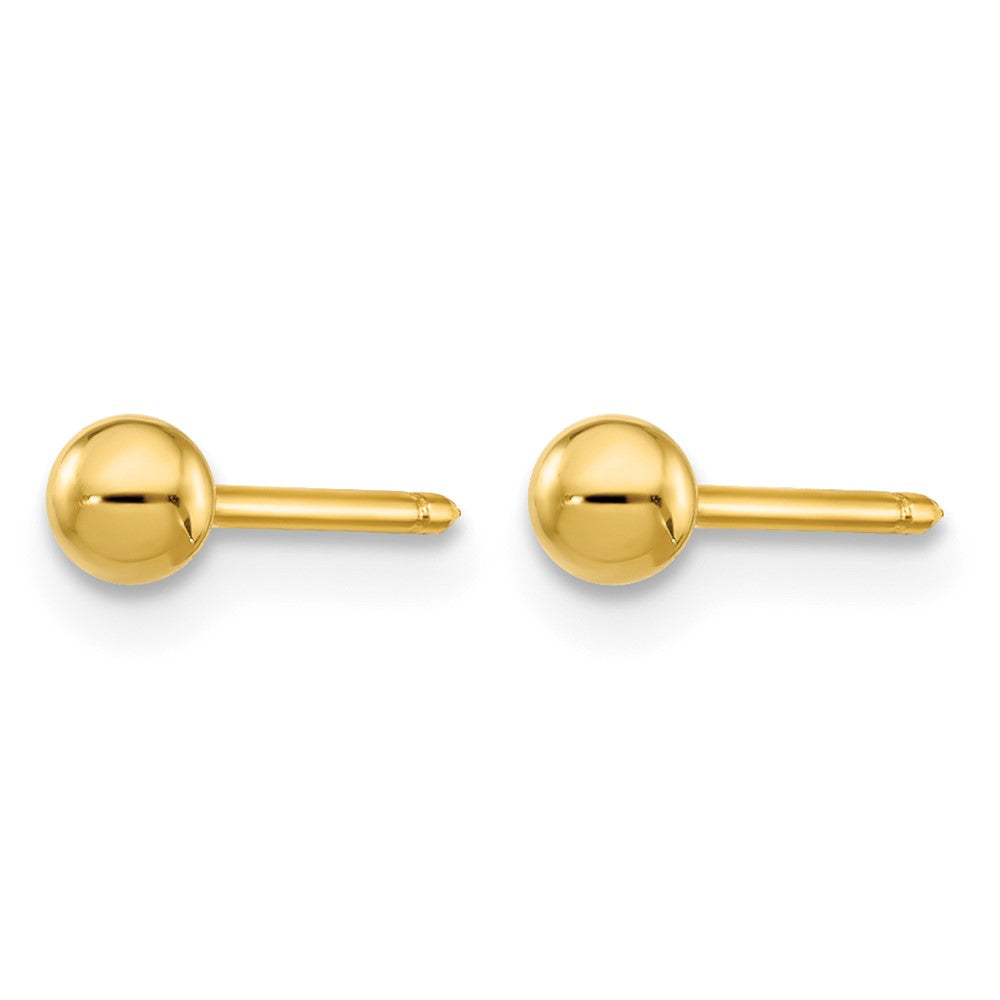Inverness 14k Polished 3mm Ball Long Post Earrings