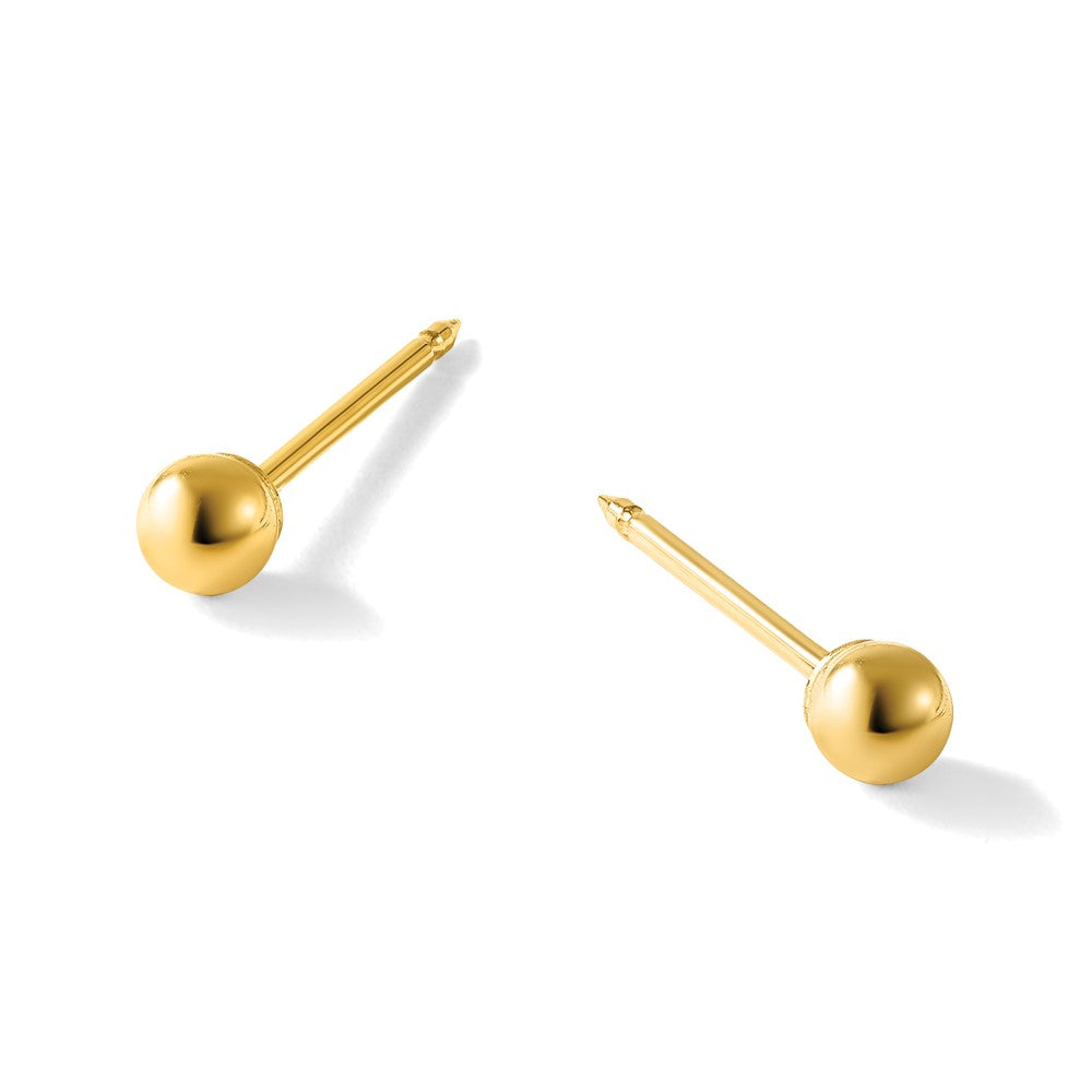 Inverness 14k Polished 3mm Ball Long Post Earrings