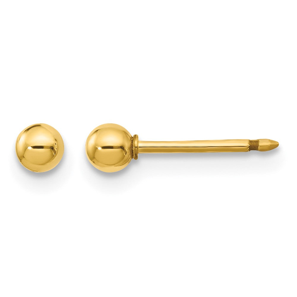 Inverness 14k Polished 3mm Ball Short Post Earrings