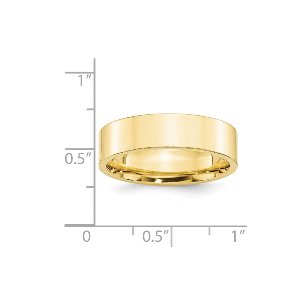 10KY 6mm Standard Flat Comfort Fit Band