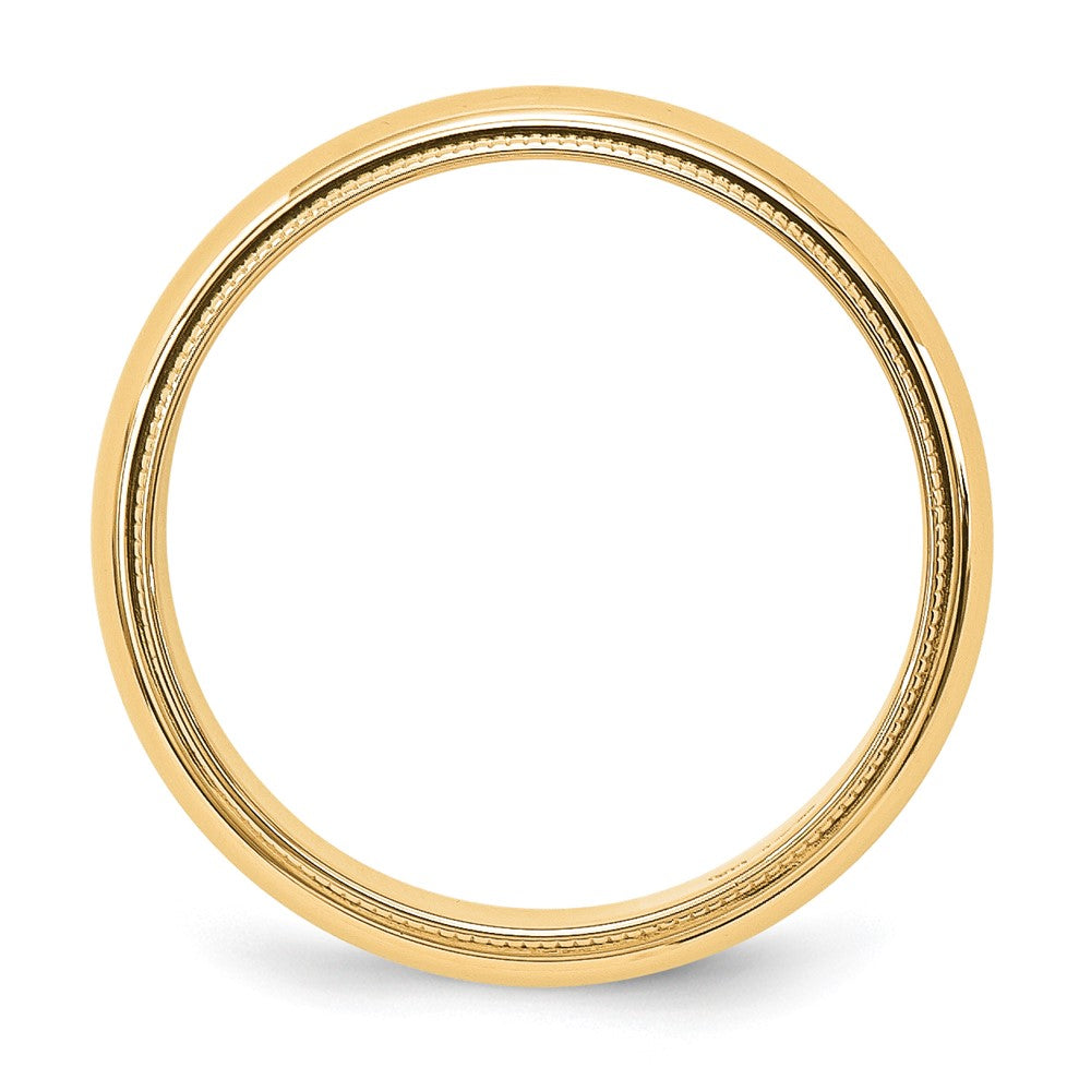 10KY 5mm Milgrain Half Round Band