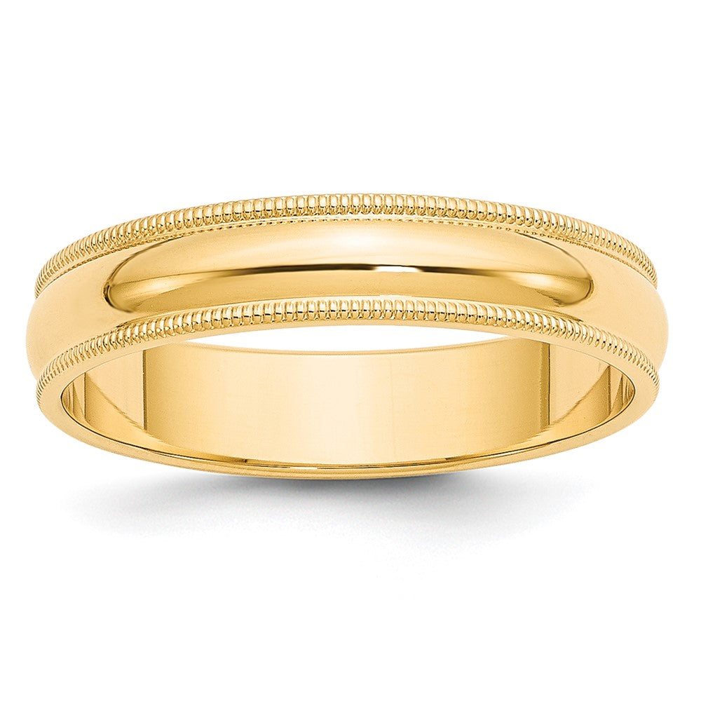 10KY 5mm Milgrain Half Round Band