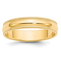 10KY 5mm Milgrain Half Round Band