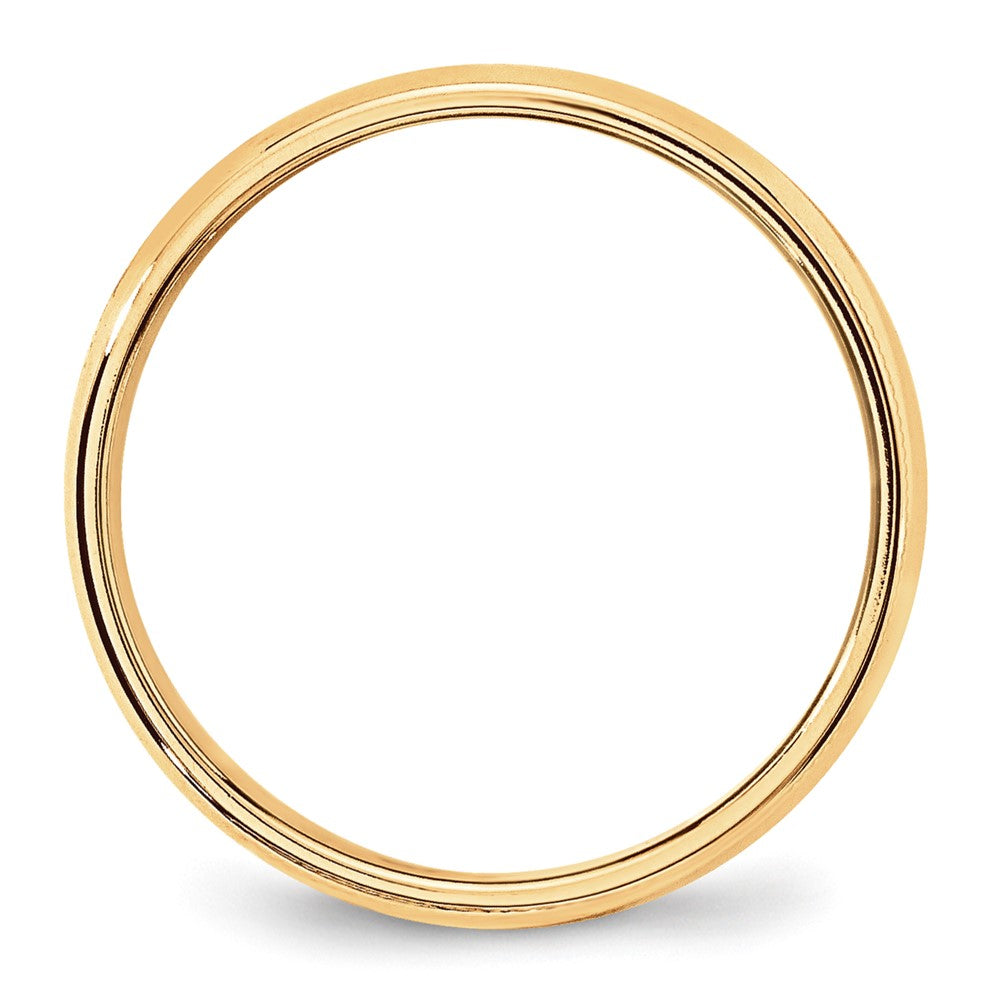 10KY 6mm Milgrain Half Round Band