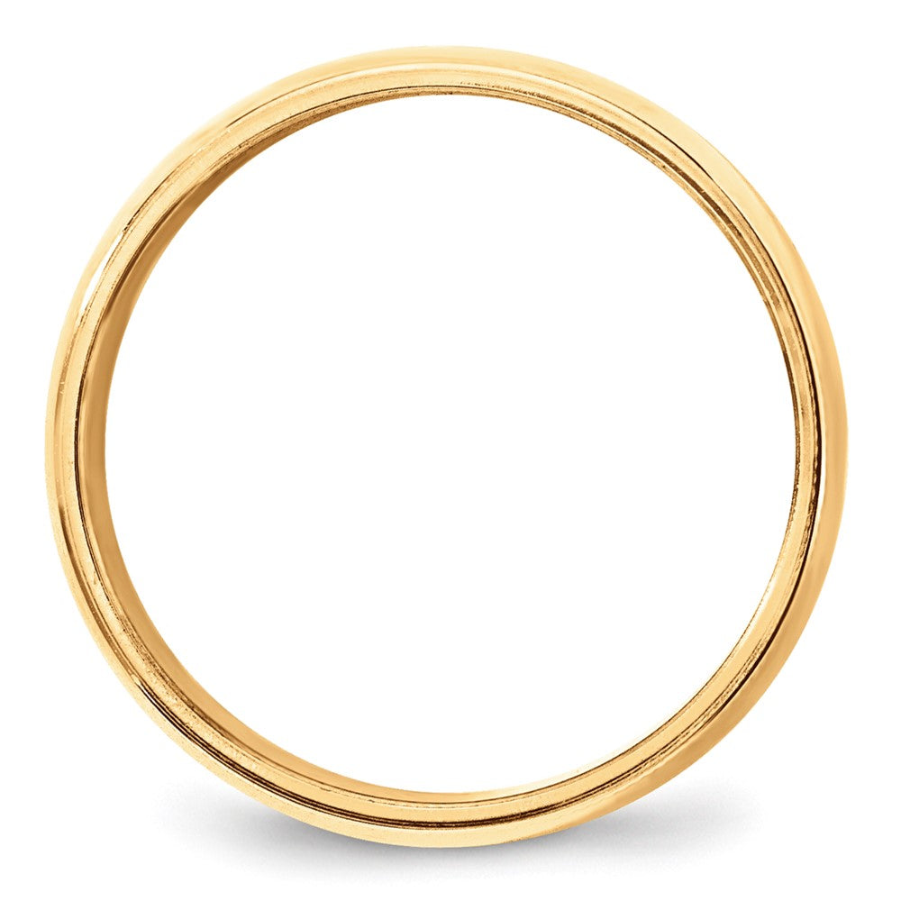 10KY 8mm Milgrain Half Round Band