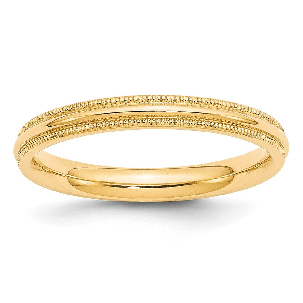 10KY 3mm Milgrain Comfort Fit Band