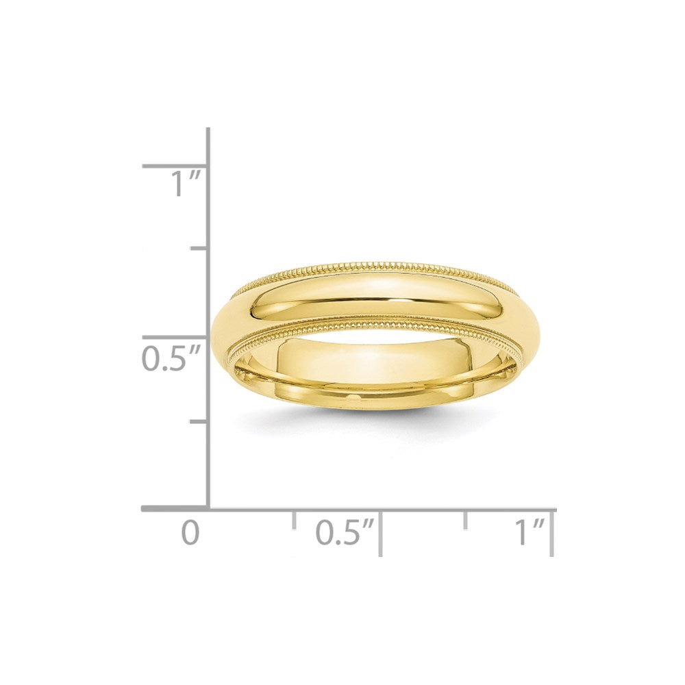 10KY 5mm Milgrain Comfort Fit Band
