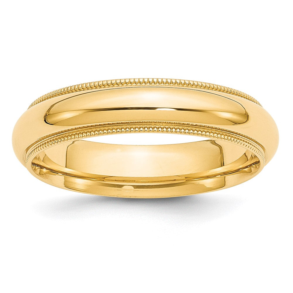 10KY 5mm Milgrain Comfort Fit Band