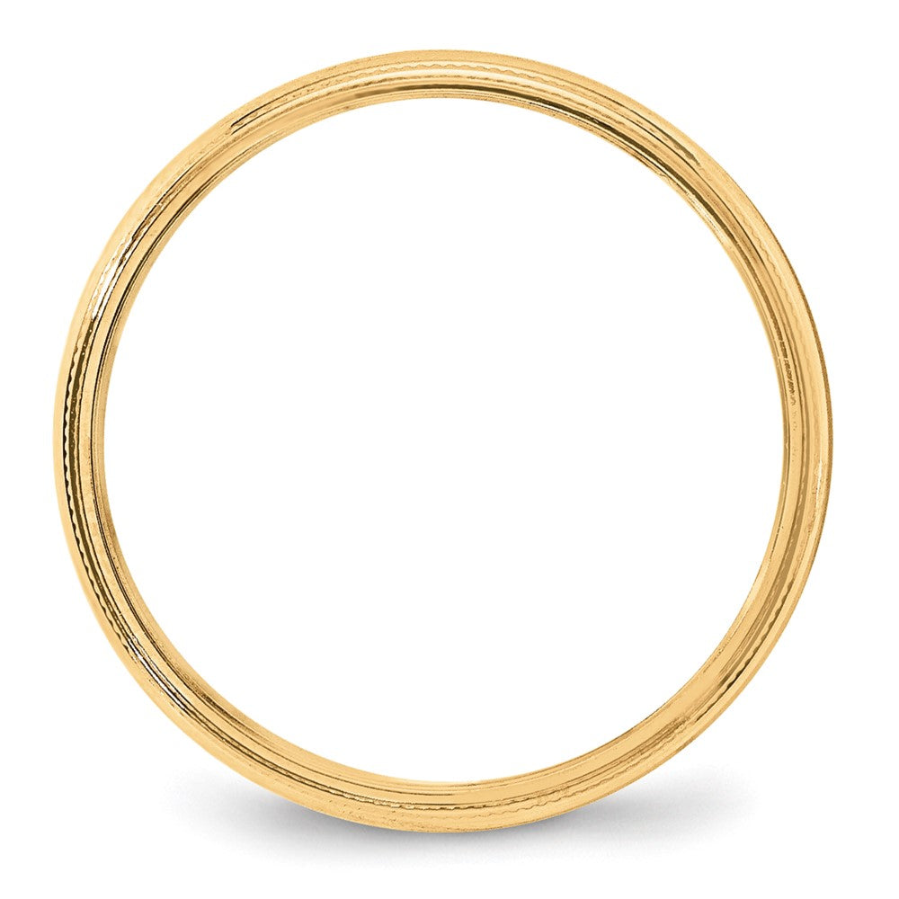 10KY 4mm LTW Milgrain Half Round Band