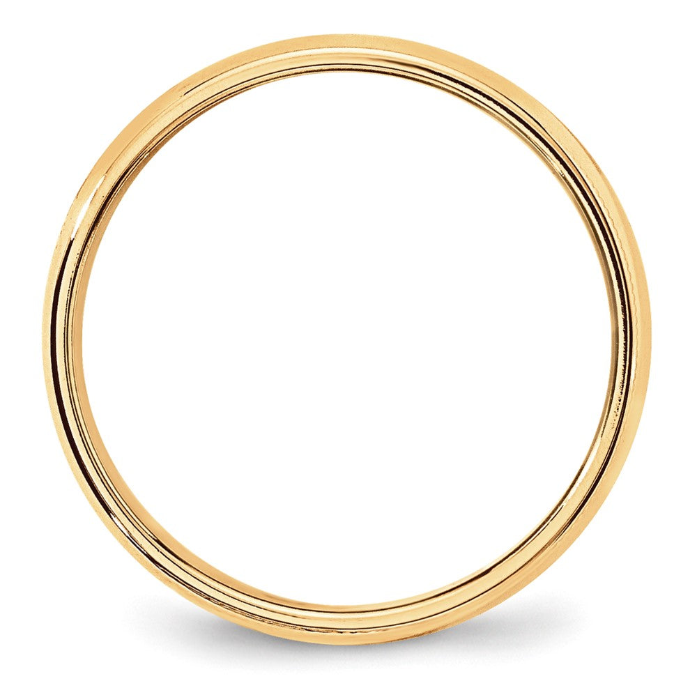10KY 6mm LTW Milgrain Half Round Band