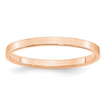10k Rose Gold 2mm LTW Flat Band