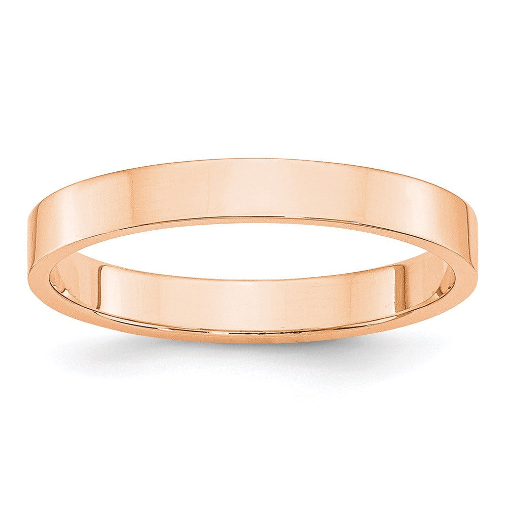 10k Rose Gold 3mm LTW Flat Band
