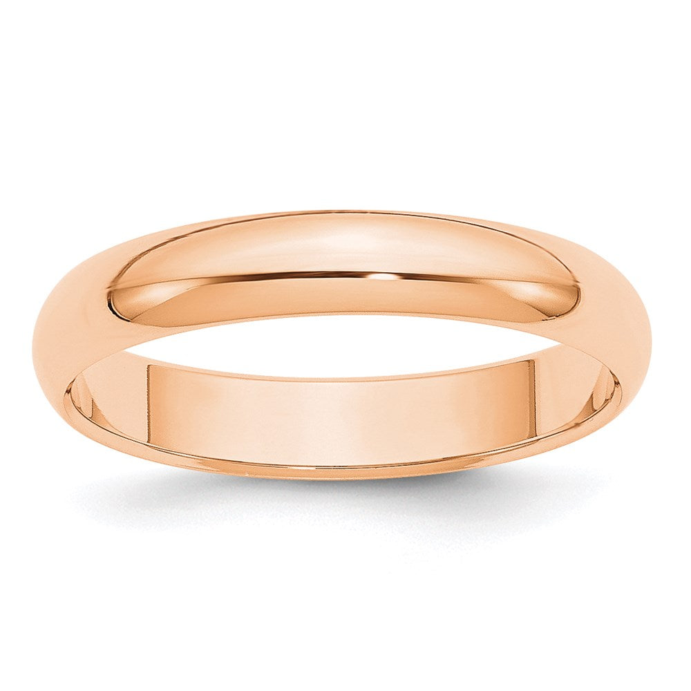 10k Rose Gold 4mm Half Round Band