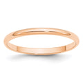 10k Rose Gold 2mm LTW Half Round Band