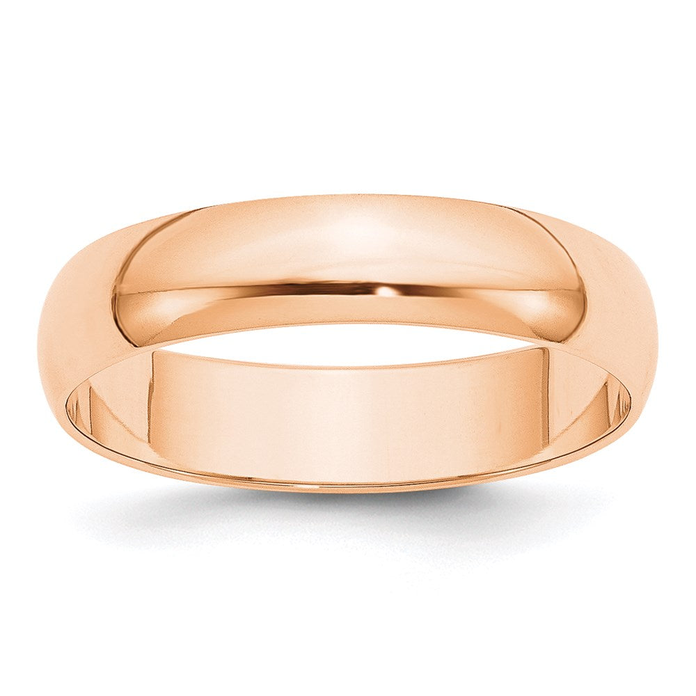 10k Rose Gold 5mm LTW Half Round Band