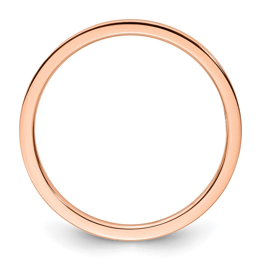 10K Rose Gold 1.2mm Flat Stackable Band